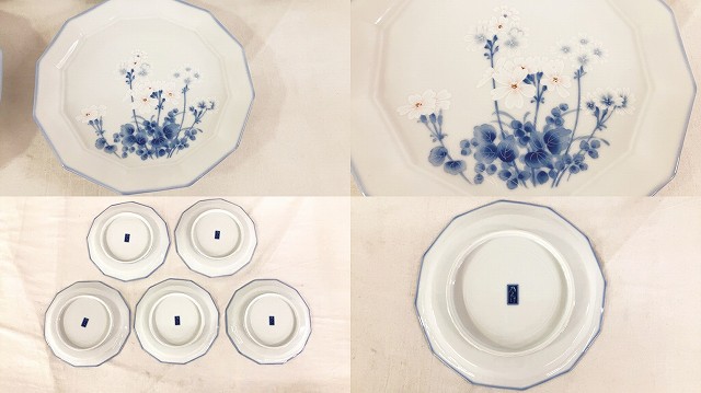 楽天市場】乃りたけ オールドノリタケ 十二角形銘々皿 5客セット 花柄