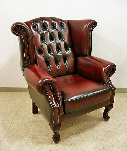楽天市場】輸入家具 ウィングバックチェア 本革 ソファ チェスター