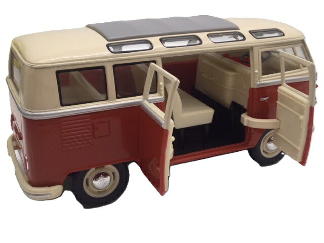 楽天市場】ミニカー 1/24 1962 ワーゲン タイプ2 バス 赤 アーリーバス