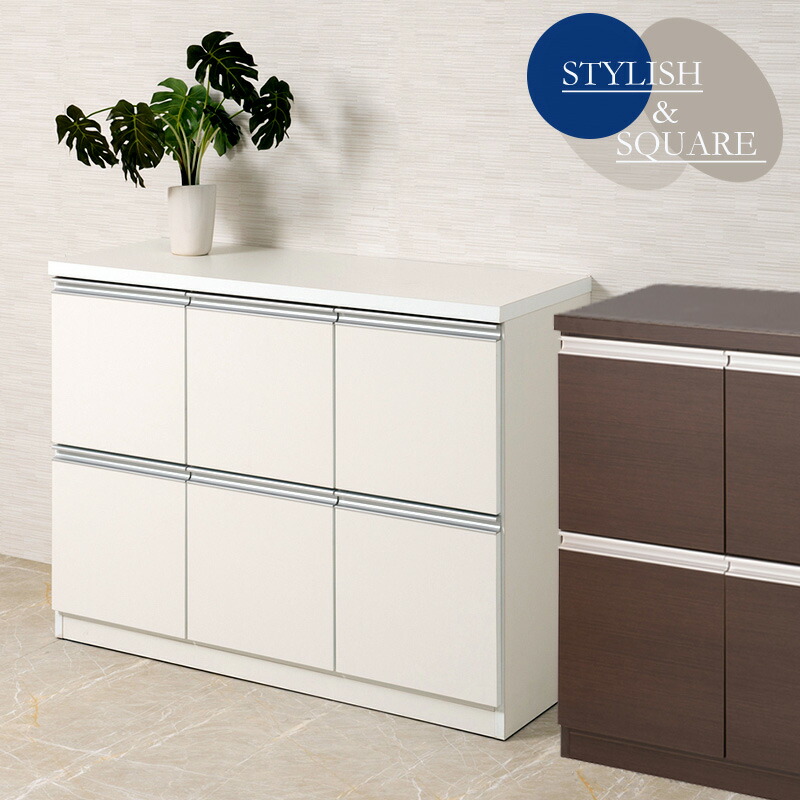 楽天市場】スクエア キャビネット 扉タイプ 幅109cm ホワイト 白