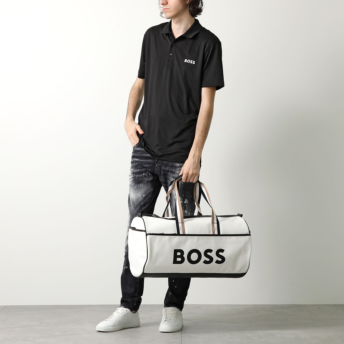 楽天市場】HUGO BOSS ヒューゴボス ボストンバッグ BLACK Berrettini
