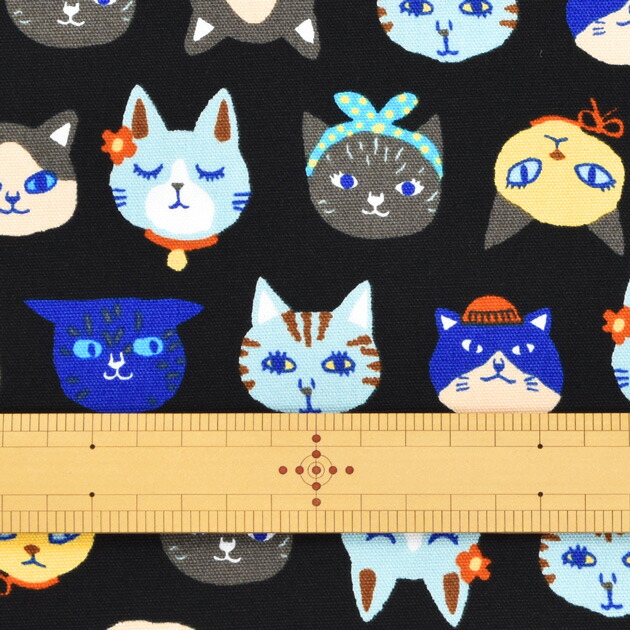 楽天市場】【スペシャルセール】 オックス 生地 ラブリー キャッツ