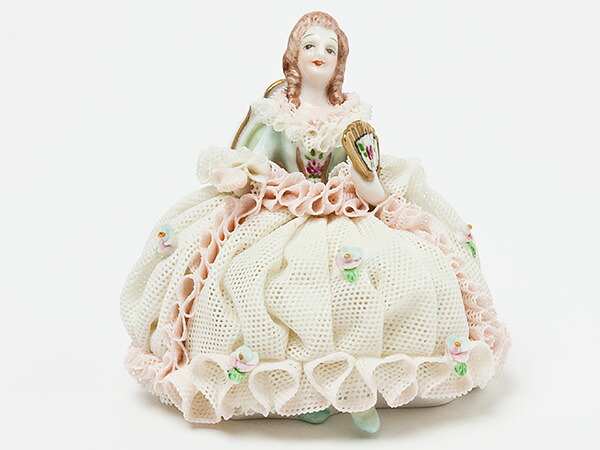 楽天市場】アイリッシュドレスデン レースドール（白いドレスの婦人