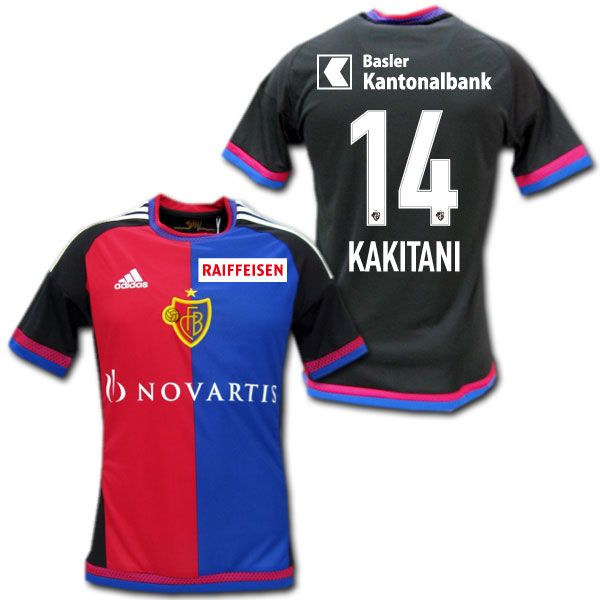 楽天市場】FCバーゼル 15/16 ホーム(赤青) #14 柿谷曜一朗 adidas