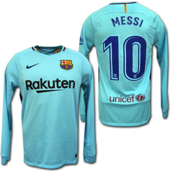 楽天市場】【日本未発売！】FCバルセロナ 17/18 アウェイ（水色） 長袖