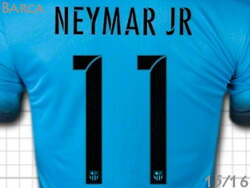 楽天市場】FCバルセロナ 15/16 サード（水色） #11 NEYMAR JR