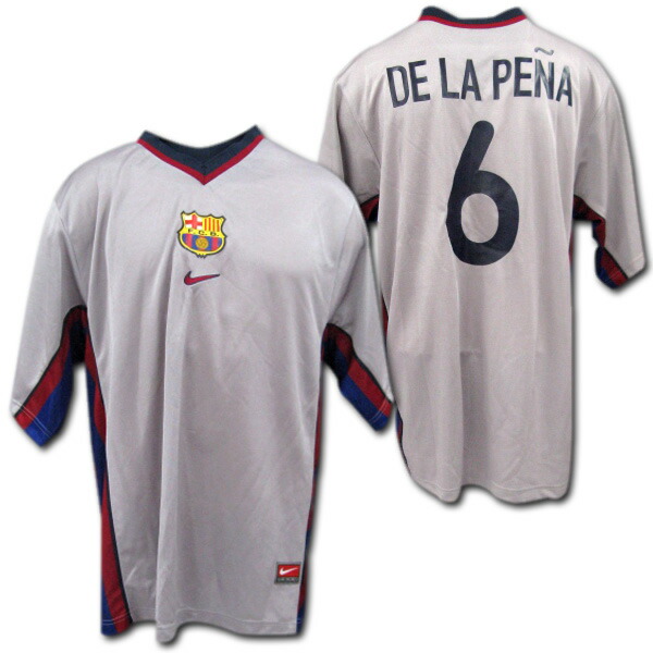 楽天市場】FCバルセロナ 2000/2001 アウェイ（グレー） ＃6 DE LAPENA