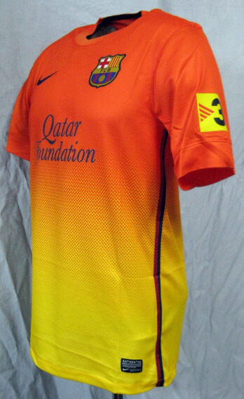 楽天市場】FCバルセロナ 12/13 アウェイ (オレンジx黄) #7 DAVID VILLA