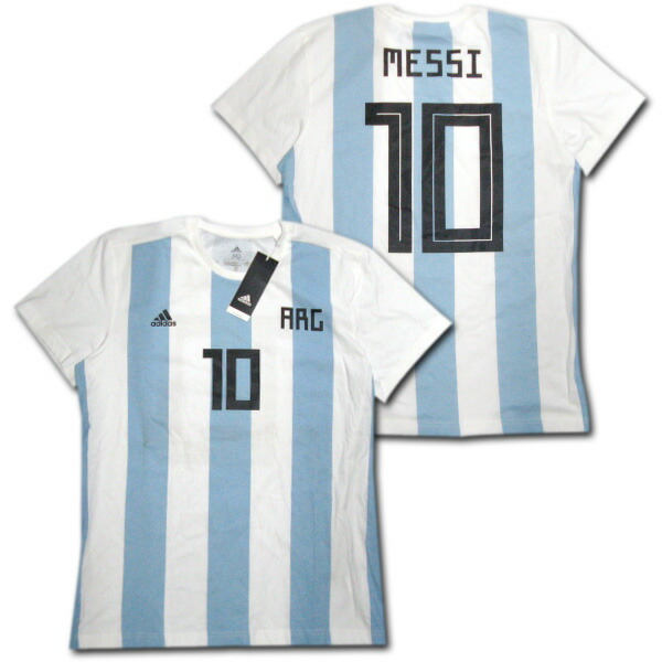 楽天市場】【送料無料】アディダス・メッシ アルゼンチン代表Tシャツ