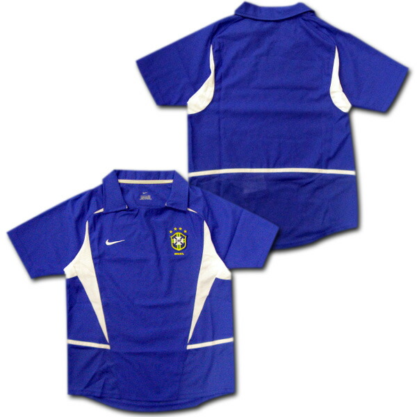 楽天市場】【W杯優勝モデル】 2002 ブラジル代表 アウェイ（青） 子供