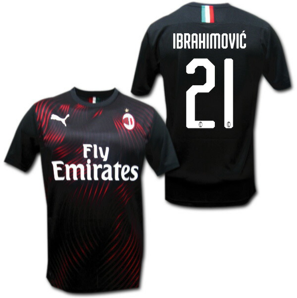 楽天市場】ACミラン 2019/20 3rd（黒） ＃21 IBRAHIMOVIC