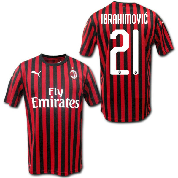 楽天市場】ACミラン 2019/20 ホーム（赤黒） ＃21 IBRAHIMOVIC