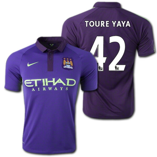 楽天市場】マンチェスターシティ 14/15 3rd(紫) ＃42 YAYA TOURE ヤヤ