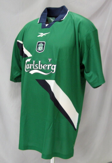 楽天市場】【ナンバー無料】 リバプール 99/00 00/01 アウェイ（緑