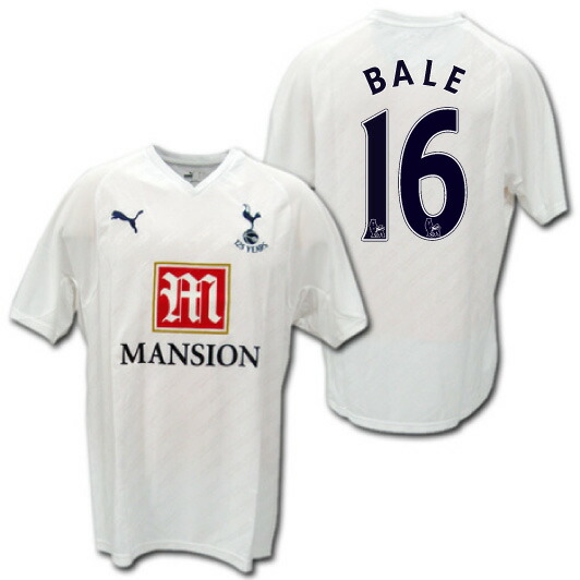 楽天市場】トッテナム 07/08 ホーム（白） ＃16 BALE ギャレス・ベイル