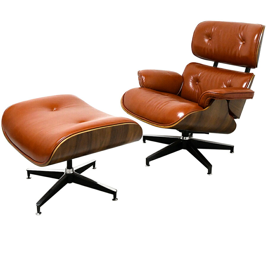 楽天市場】イームズラウンジチェア オットマンセット 総本革仕様 色