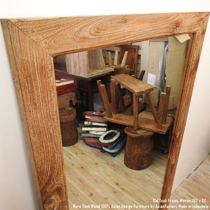 楽天市場】オールドチーク無垢材 姿見鏡150cm×80cm 全身ミラー