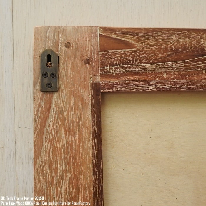 楽天市場】7cmフレーム オールドチーク無垢材 フレームミラー 70cm