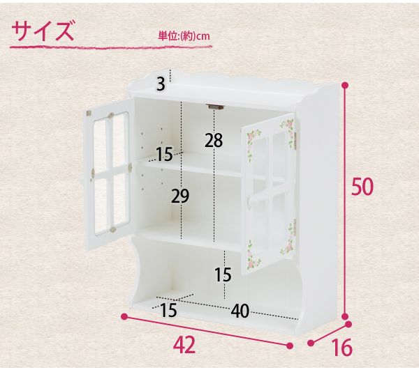 楽天市場】【土日限定☆クーポン有】カウンター上収納 ラック ローズ柄