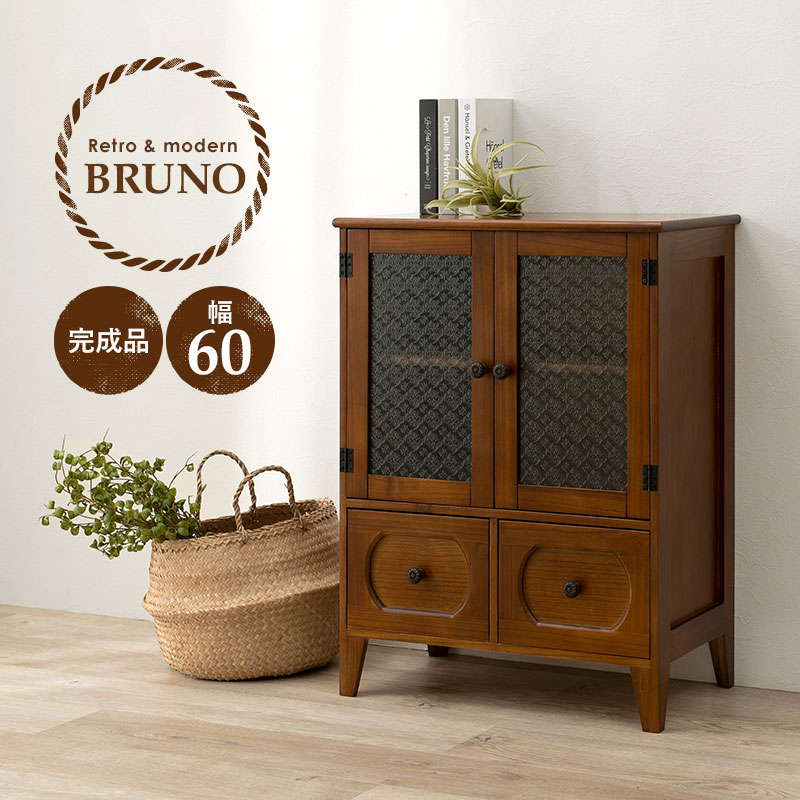 楽天市場】【土日限定☆クーポン有】レトロ花ガラス キャビネット 幅