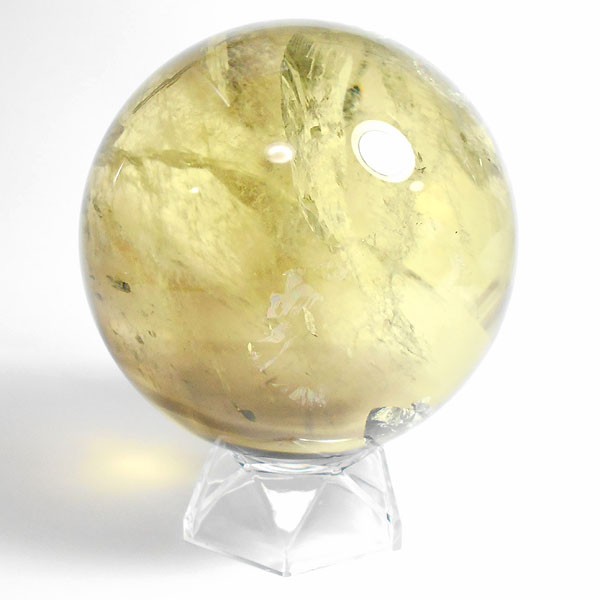 楽天市場】シトリン(天然)黄色水晶 丸玉 100mm 台座付き 天然石