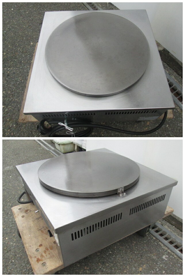 楽天市場】ニチワ 電気クレープ焼き器 CM-410H 単相200V(1014BI)7AY-13