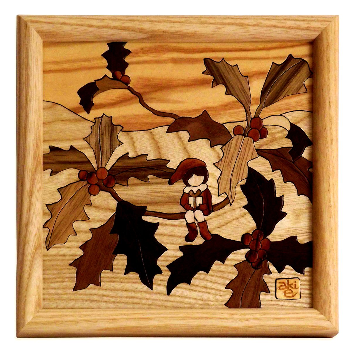 楽天市場】【スーパーSALE10％OFF】木の絵画・ウッドアート 柊