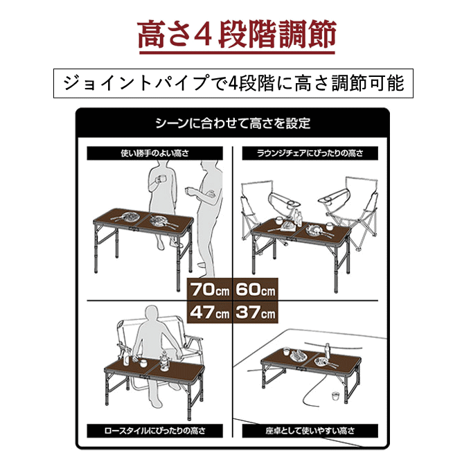 楽天市場】＼本日ポイント5倍／フォールディングテーブル アウトドア