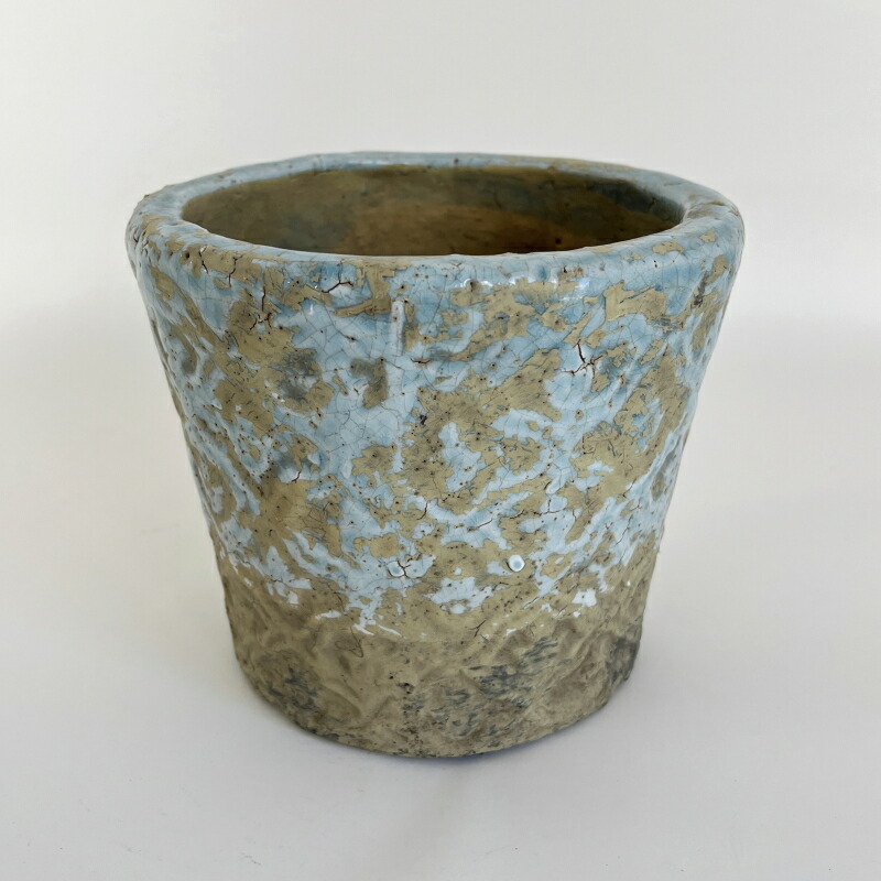 楽天市場】植木鉢 アンティーク おしゃれ 陶器鉢 クラックルシリンダー