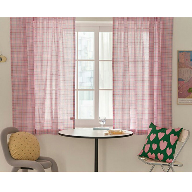 楽天市場】☆配送無料☆ [DECO VIEW] CANDY POP PINK CHECK カーテン