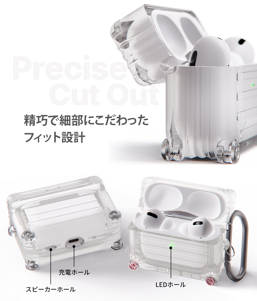 楽天市場】AirPods pro ケース airpods pro2 ケース LED表示対応