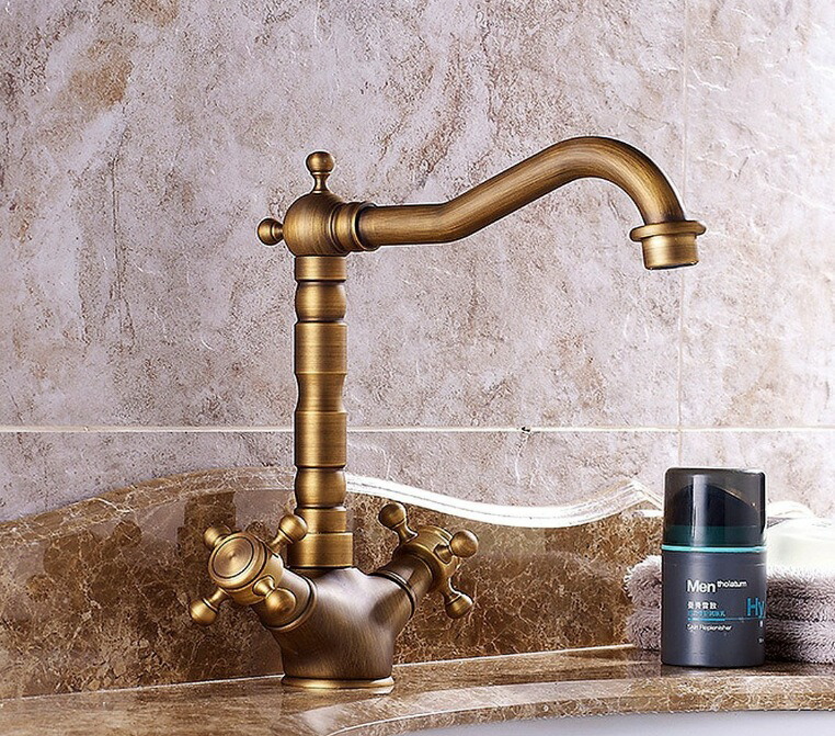 楽天市場】SK59 キッチン 洗面用 アンティーク 混合水栓 2ハンドル