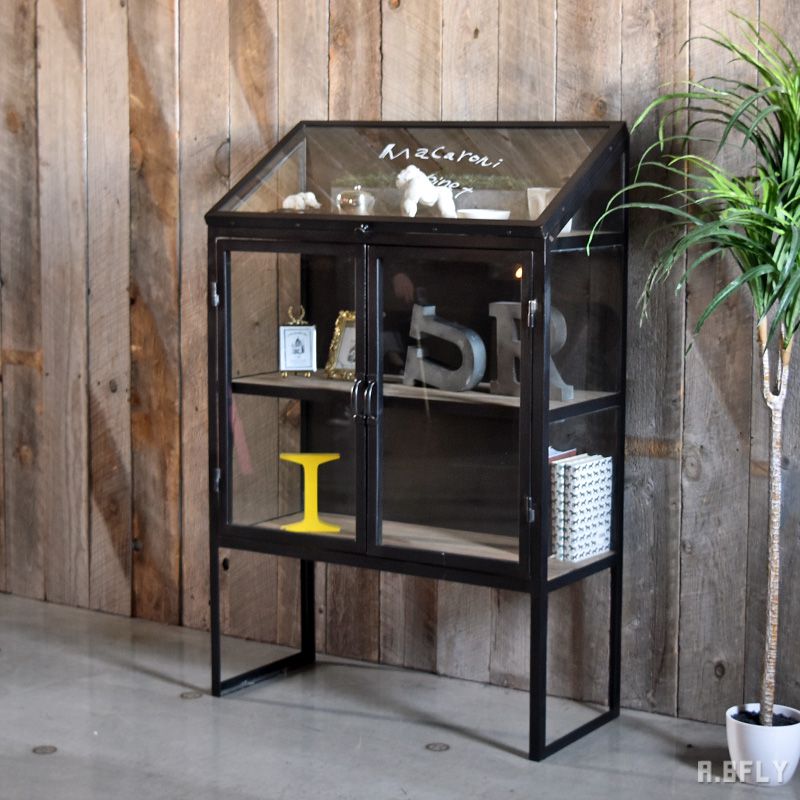 楽天市場】ディスプレイ キャビネット スチール 鉄 ダメージ加工