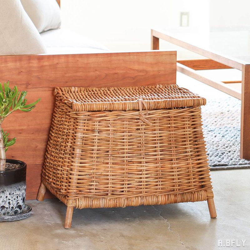 楽天市場】ストレージ 脚付きバスケット 収納 ソファサイド ベッド