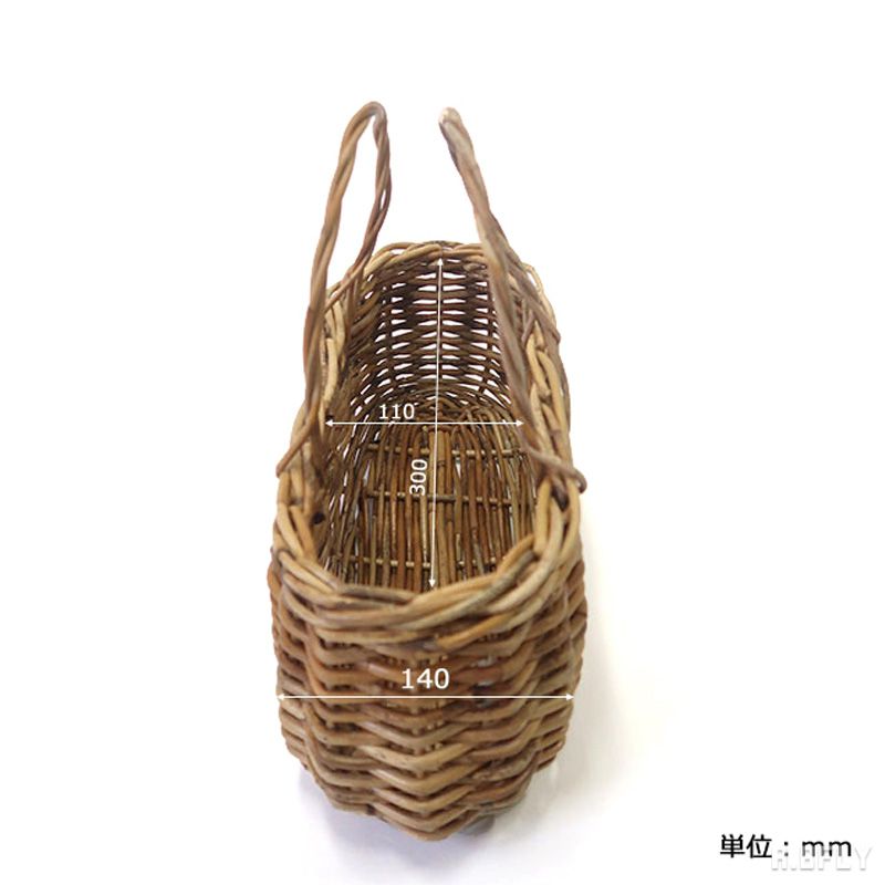 楽天市場】バスケット かごバッグ 手編み ラタン 籐 天然素材 アラログ