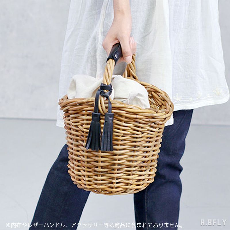 楽天市場】バスケット かごバッグ ワンハンドル 一本手 手編み ラタン