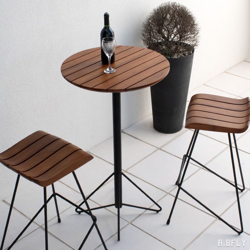 楽天市場】バーテーブル ハイテーブル カフェテーブル 丸テーブル