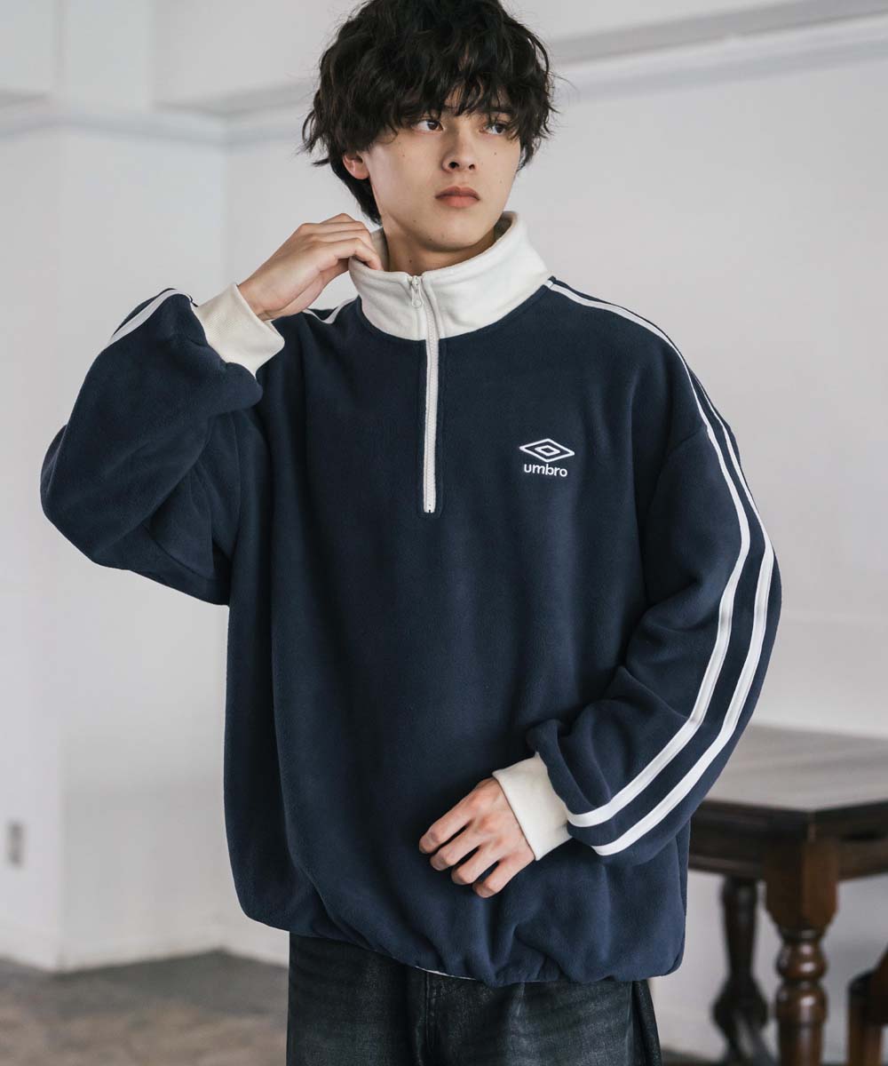 楽天市場】UMBRO アンブロ フリース ハーフジップ 長袖 メンズ
