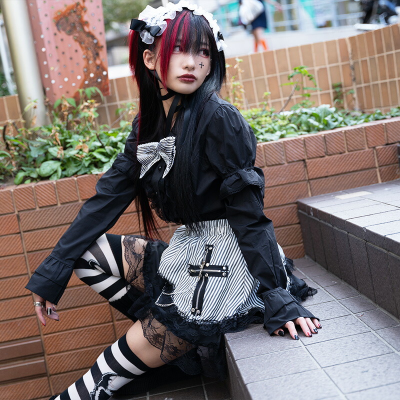 楽天市場】Wクロススカート スカート ミニスカート 原宿系 パンク