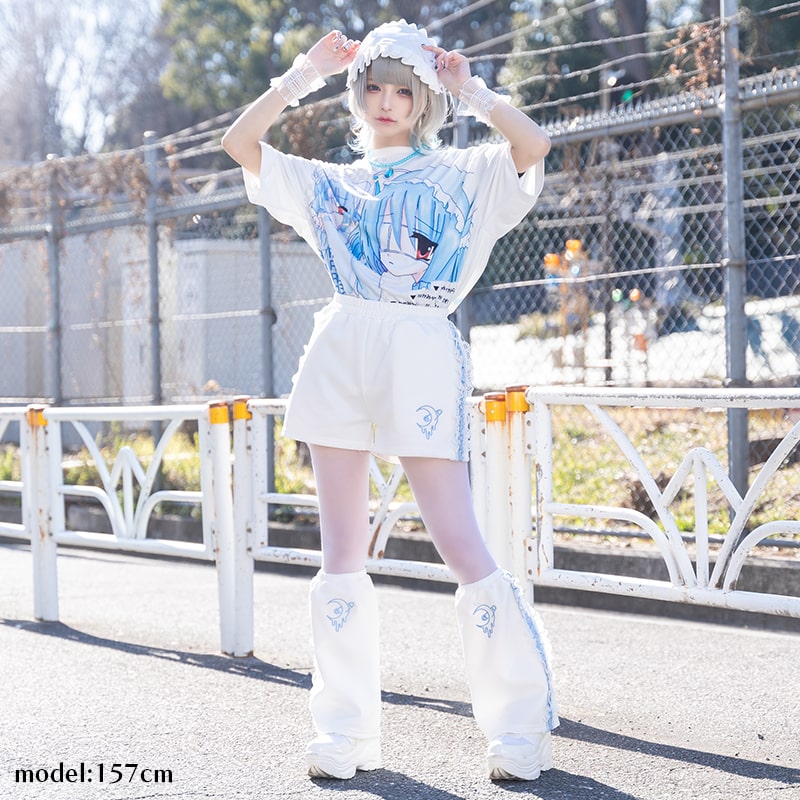 楽天市場】月 ジャージショーパン WH/P.BL ショート丈 原宿 韓国 原宿