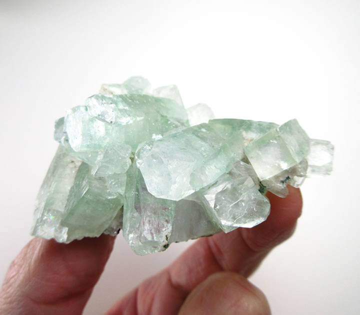 楽天市場】グリーンアポフィライト クラスター 虹あり 透明感のある