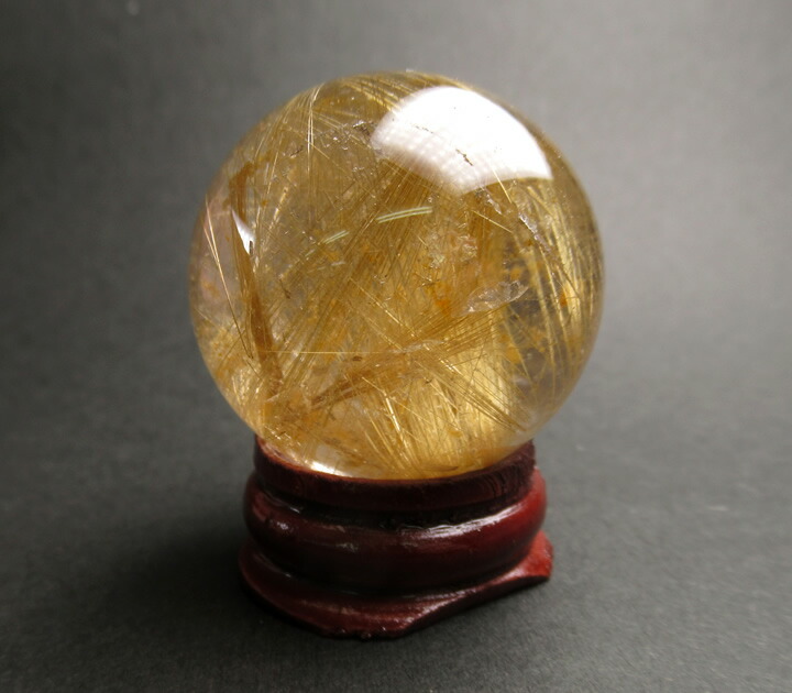 楽天市場】ルチル入りクォーツ スフィア ( 丸玉 ) 36mm 豊かさ 繁栄 金