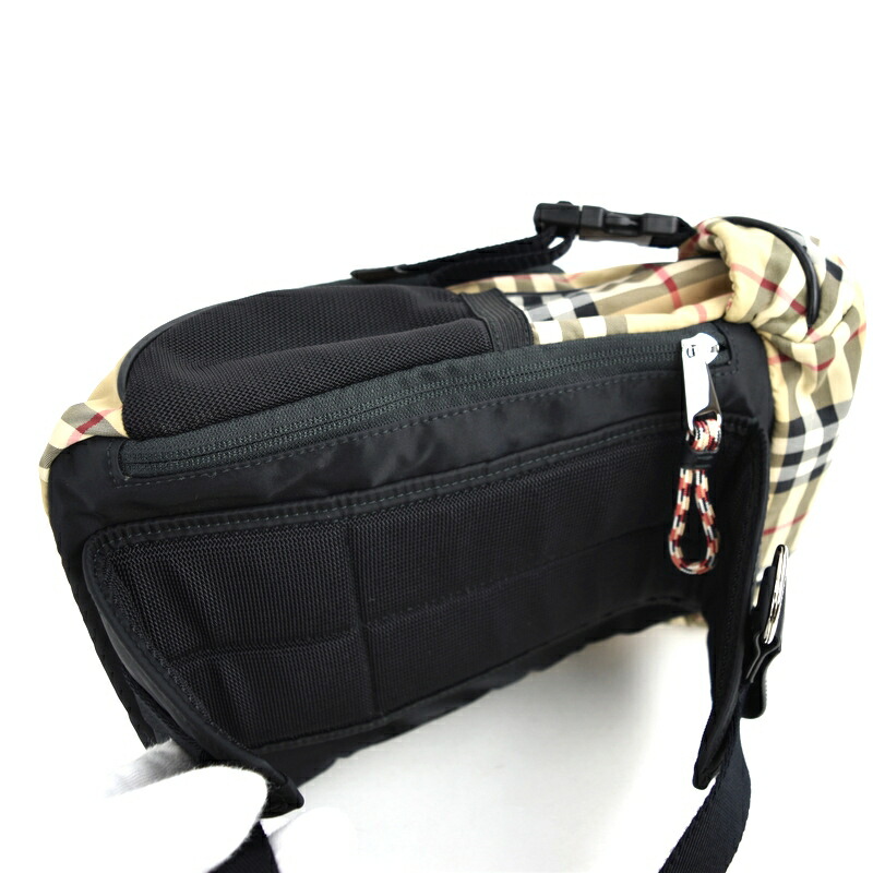 楽天市場】バーバリー ボディバッグ ノバチェック ベージュ×ブラック