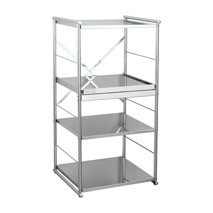 楽天市場】ステンレス大型レンジラック ミドル レンジ台 スライド棚