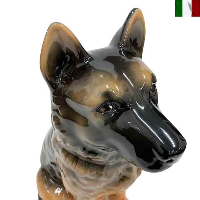 楽天市場】シェパード 置物 犬 陶器 イタリア インテリア オブジェ