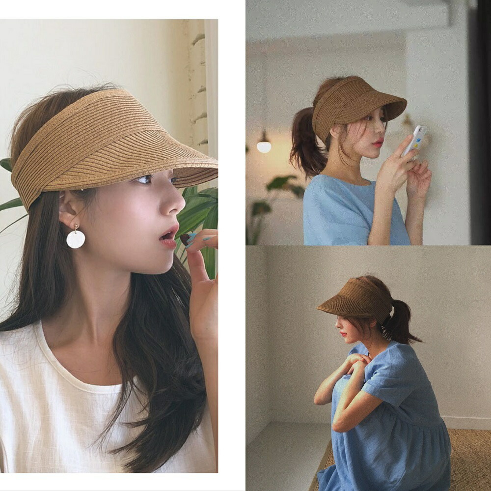 楽天市場】【楽天P20倍】送料無料 サンバイザー 麦わら 帽子 キャップ