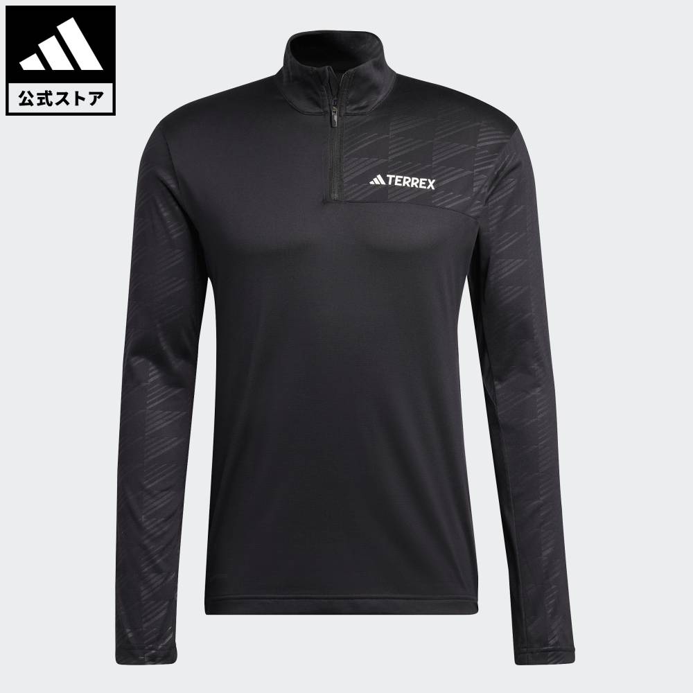 adidas 長袖ウェア 【2XL】 グレー ブラック ハーフジップ ハイネック