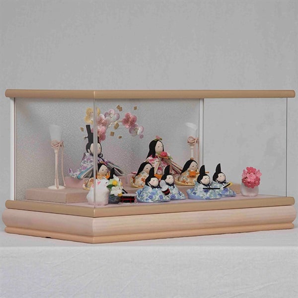 楽天市場】福仙 ちりめん雛十人ケース飾り「koti」 4532365243083