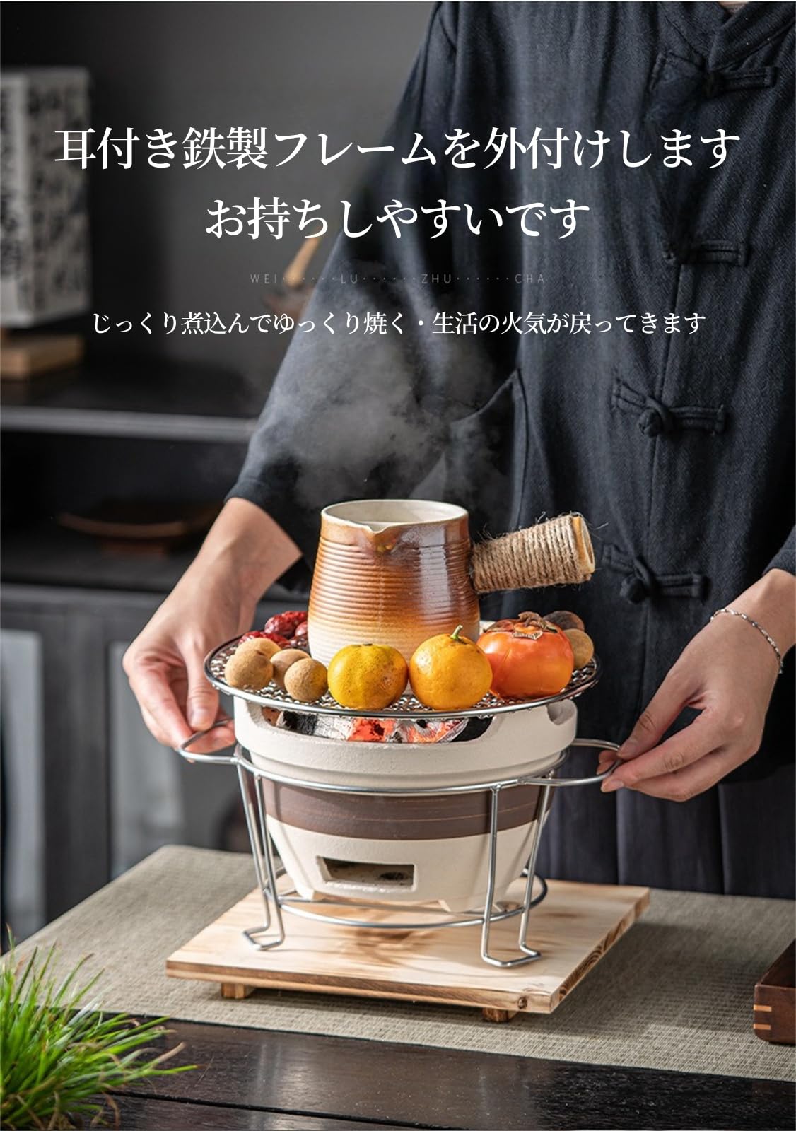 楽天市場】バーベキュー 七輪 炭火焼き バーベキュー 炭火焼 卓上七輪