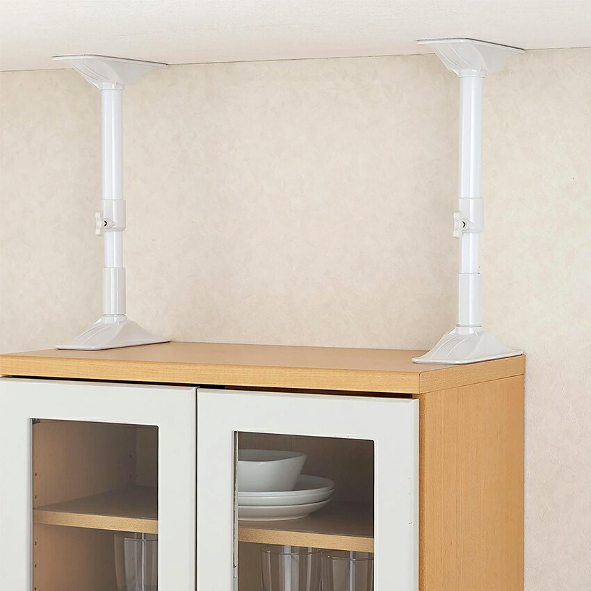 楽天市場】耐震 突っ張り棒 家具転倒防止 食器棚 100cm 耐荷重200kg 面